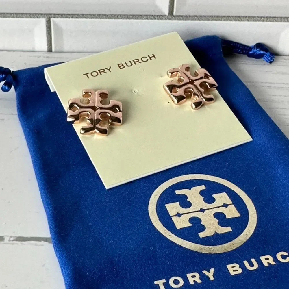 TORY BURCH Kira Stud Earrings - Rose Gold